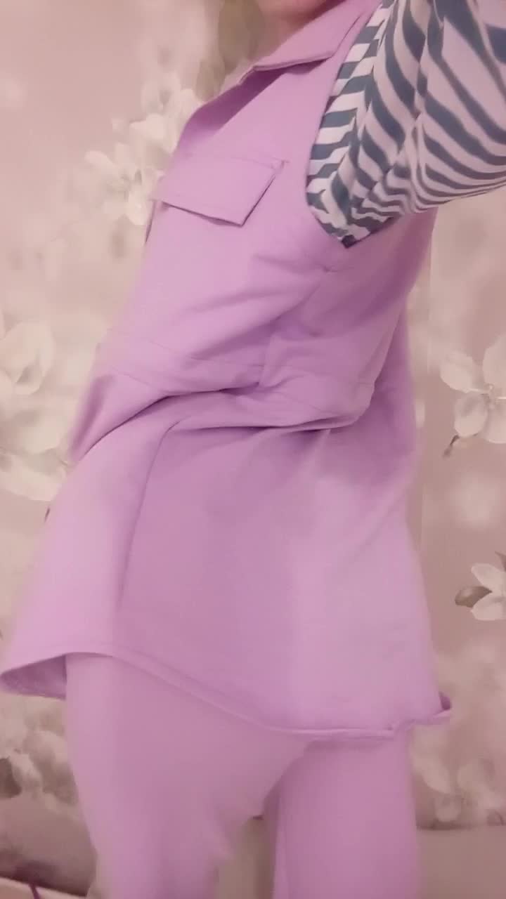 showing a little more than just purple outfit &mdash; clip by mariaro